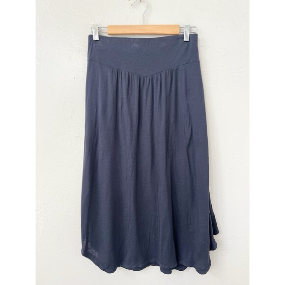 Gudrun Sjoden Lyocell Wool Midi Skirt Blue Lagenlook Scandinavian Boho Small - Picture 3 of 5